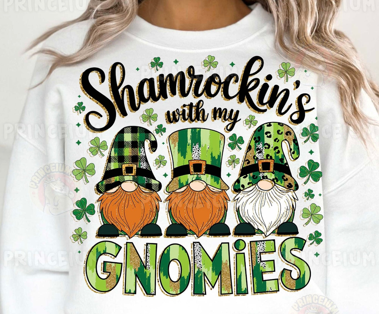 Shamrockins with my gnomies tshirt