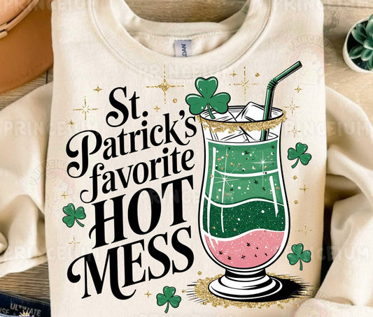 St. Patrick’s favorite hot mess tshirt