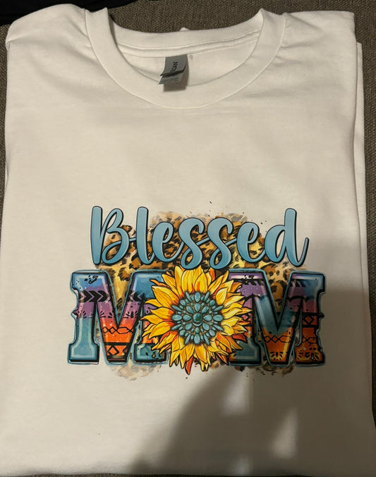 Blessed Mom Sunflower Tshirt