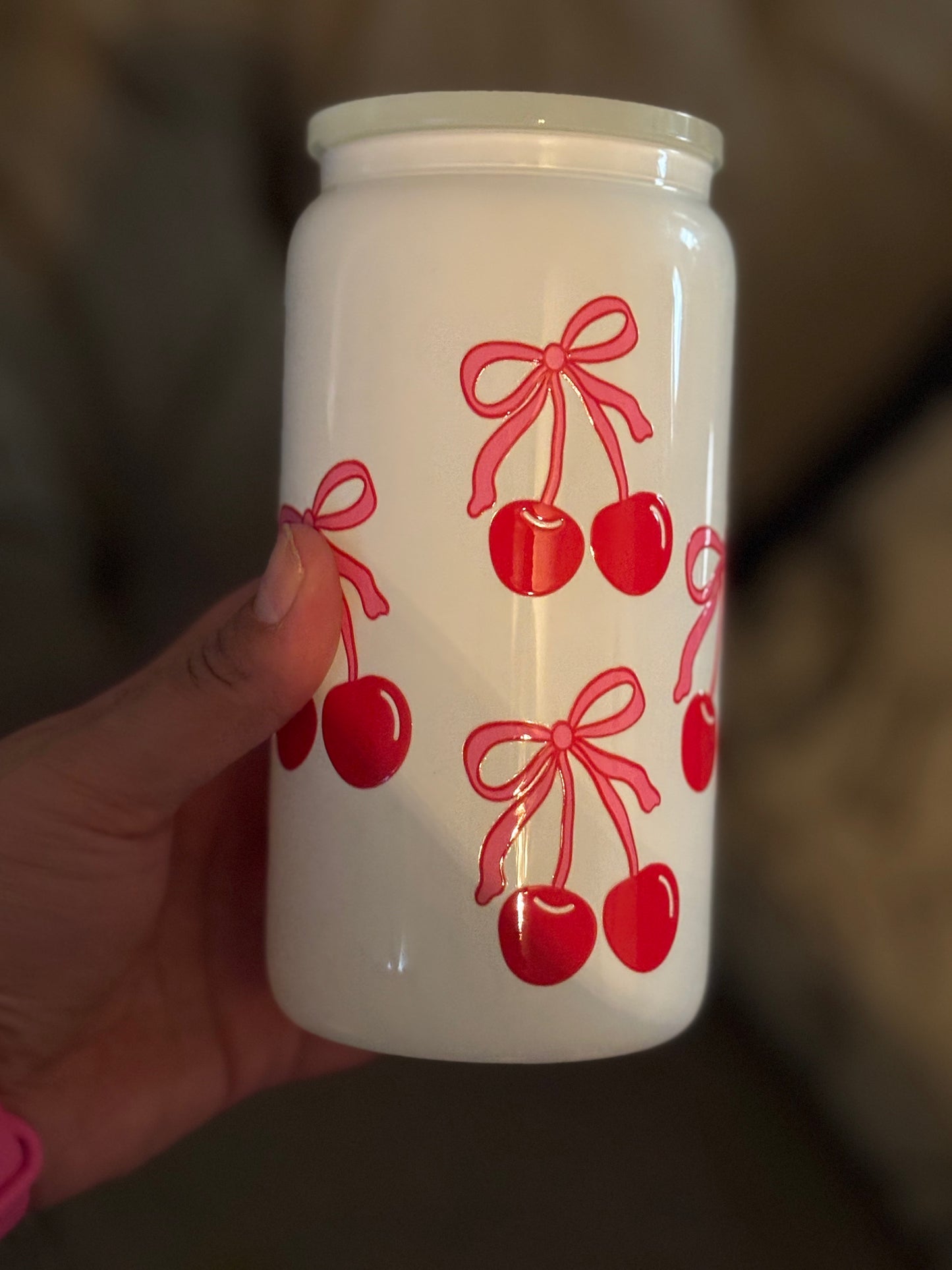 White Glass Cup